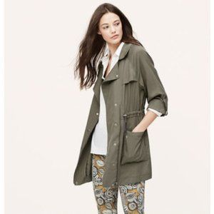 Loft Olive Green Duster Jacket